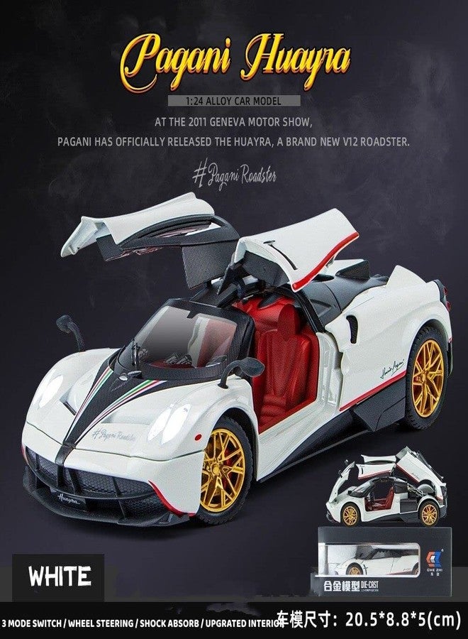KENIRY Exclusive Alloy Metal Pull Back Die-cast Car Scale Model with Sound Light Mini Auto Toy for Kids Metal Model Toy Car with Sound and Light?New Version? (Pagani HUAYIRA - Multicolor) - Image 3